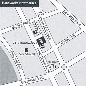 Handworks Newmarket map